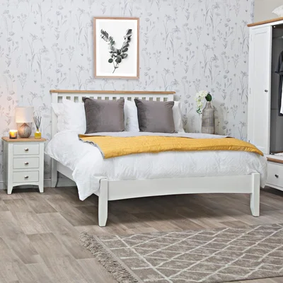 Chiltern Oak Furniture Gloucester White Painted Double Bed Frame