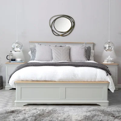 Chiltern Oak Furniture Ashbourne Grey Painted Double Bed Frame