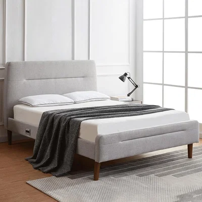 Cuckooland Koble Nodd Smart Bed in Light Grey with Wireless Charging - Double