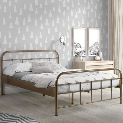 Cuckooland Boston Metal Double Bed in Bronze