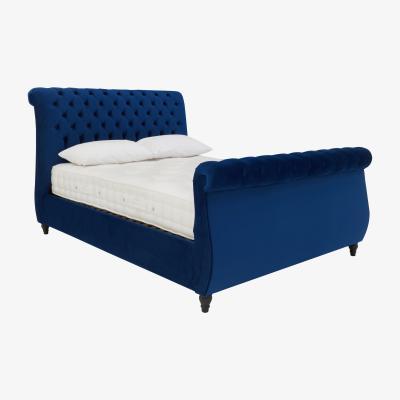 Furniture Village Churchill High Foot End Ottoman Bed Frame - Double - Blue