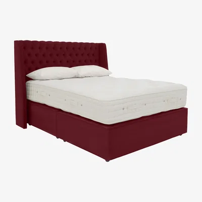 Furniture Village Hypnos - Bespoke Grandeur Divan Set - Double - Red
