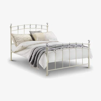 Furniture123 Julian Bowen Sophie Double Bed in Stone White