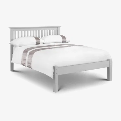 Furniture123 Julian Bowen Barcelona Double Bed with Low Foot End in Dove Grey