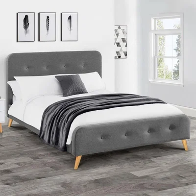 Furniture123 Julian Bowen Astrid Curved Retro Buttoned Double Bed