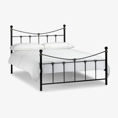 Furniture123 Julian Bowen Rebecca Black Metal Double Bed Frame
