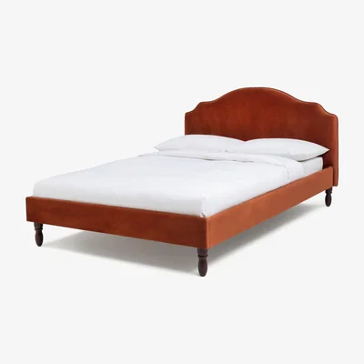 Habitat Habitat Sophia Double Velvet Bed Frame - Orange