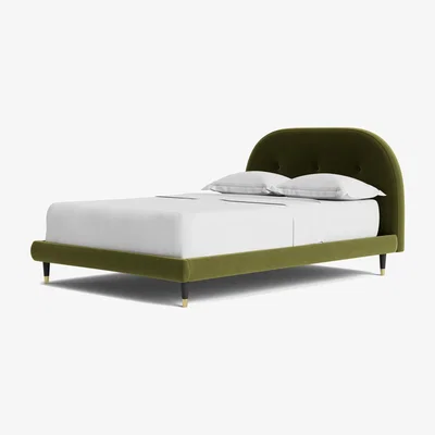 Habitat Swoon Southwark Double Velvet Bed Frame - Fern Green