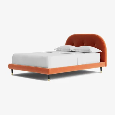Habitat Swoon Southwark Double Velvet Bed Frame - Burnt Orange