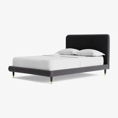 Habitat Swoon Brockham Double Velvet Bed Frame - Granite Grey
