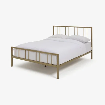Habitat Habitat Halo Double Metal Bed Frame - Gold