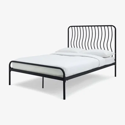 Habitat Habitat Wave Double Metal Bed Frame - Black