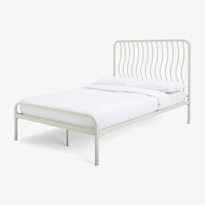 Habitat Habitat Wave Double Metal Bed Frame - Off White