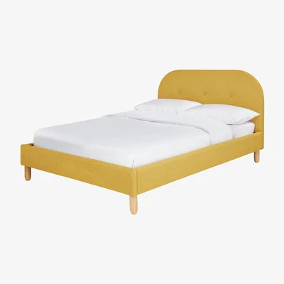 Habitat Habitat Elin Small Double Fabric Bed Frame - Yellow