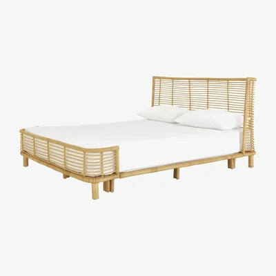 Habitat Habitat Nadia Double Rattan Bed Frame - Natural