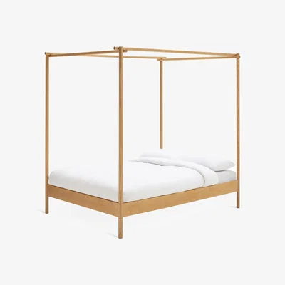 Habitat Habitat Akari Double Wooden Bed Frame - Natural