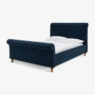 Habitat Habitat Harrogate Double Velvet Bed Frame - Navy