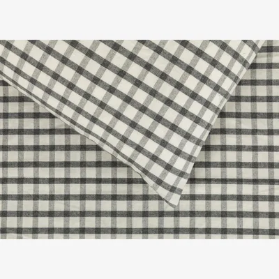 Heal's Heal's Organic Recycled Check Black/White Bed Linen Set Double