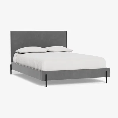 Heal's Heal's Tortona Double Bed Smart Velvet Mercury Black Feet