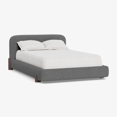 Heal's Heal's Nuvola Double Bed Tejo Recycled Noir Natural Oak Feet - Heal's UK Bedroom Furniture