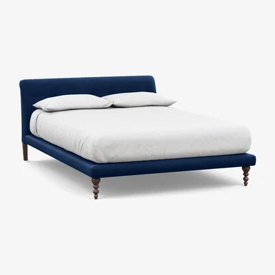 Heal's Scp Oscar Bed Double Velvet Midnight - Heal's UK Bedroom Furniture