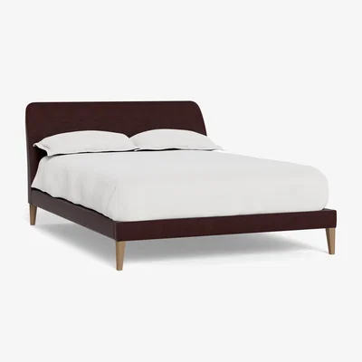 Heal's Heal's Wallis Bedstead Double Smart Luxe Velvet Acorn Natural Oak Feet