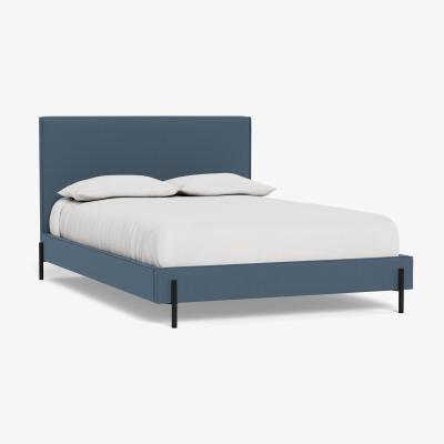 Heal's Heal's Tortona Double Bed Capelo Linen-Cotton Mineral Black Feet