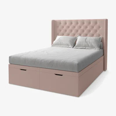 John Lewis Koti Home Astley Upholstered Ottoman Storage Bed, Double
