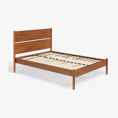 John Lewis John Lewis Scandi Wood Bed Frame, Double, Walnut Finish