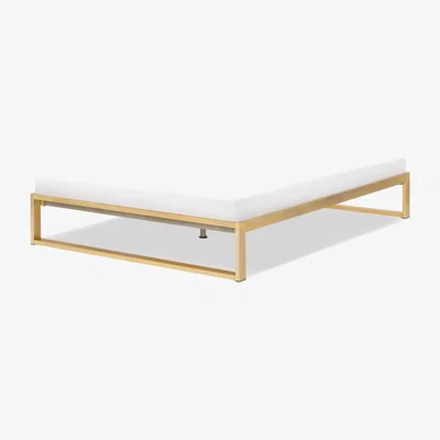 Made.com Selu Double Platform Bed, Brass