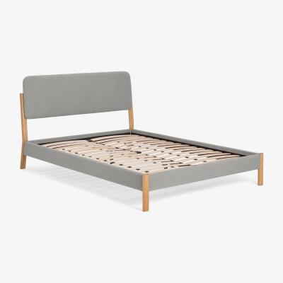 Made.com Almera Double Bed, Cool Grey & Oak