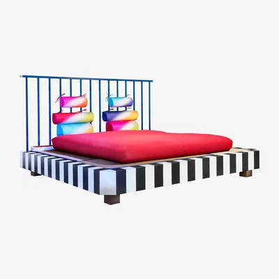 Made in Design Utamaro - Night Tales Double bed - / By Masanori Umeda, 2020 - Limited edition by POST DESIGN Multicoloured