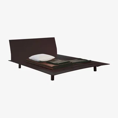 Made in Design Sottiletto Double bed - 160 x 200 cm by Horm Natural wood