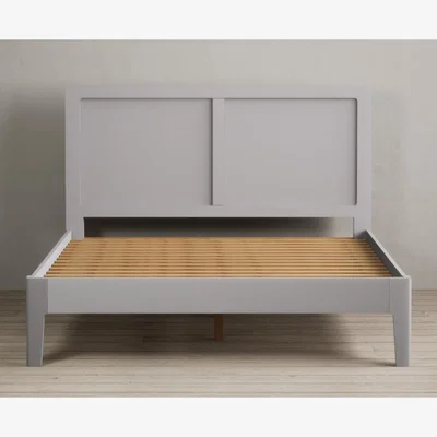 Oak&More Loxton Oak and Light Grey Painted Double Bed