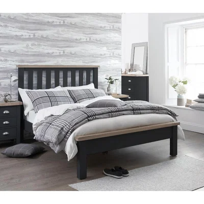 Oak&More Eden Oak and Grey Double Bed
