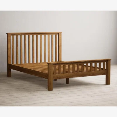 Oak&More Country Rustic Solid Oak Double Bed