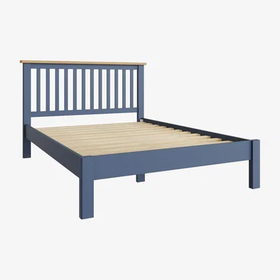 Oak&More Fay Oak and Blue Double Bed