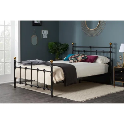 Oak&More Knox Black Small Double Bed