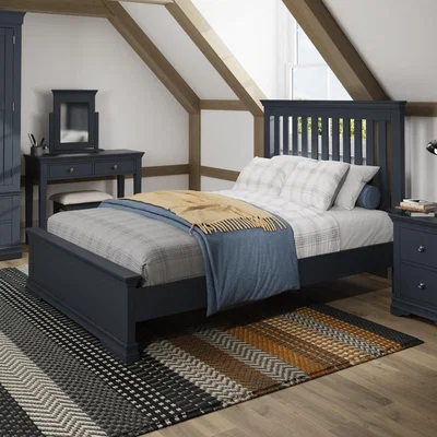 Oak&More Simone Dark Grey Double Bed