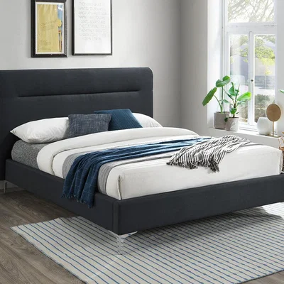 Olivia's Olivia's Fisher Fabric Bed in Charcoal / Double