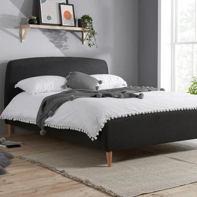 Olivia's Olivia's Oscar Fabric Bed in Charcoal / Double
