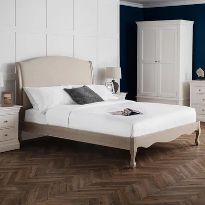 Olivia's Olivia's Camilo Double Bed Frame in Oatmeal Linen