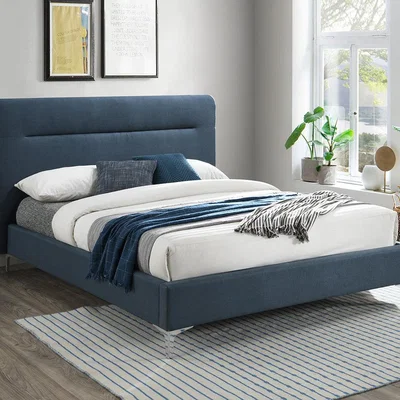 Olivia's Olivia's Fisher Fabric Bed in Steel Blue / Double