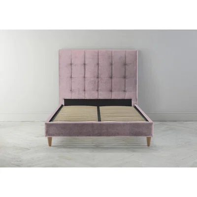 Perch and Parrow Hopper 4'6 Double Ottoman Bed Frame in Portrait Pink"