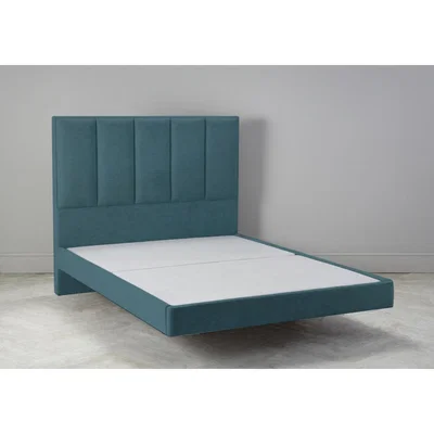 Perch and Parrow Waft 4'6 Double Size Bed Frame in Steel Blue"