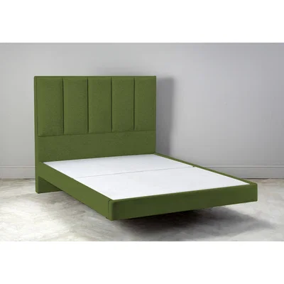 Perch and Parrow Waft 4'6 Double Size Bed Frame in Juniper Green"
