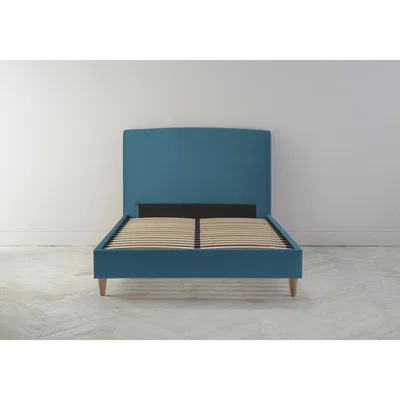 Perch and Parrow Ted 4'6 Double Bed Frame in Spanish Blue"