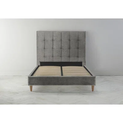 Perch and Parrow Hopper 4'6 Double Ottoman Bed Frame in Oatmeal"