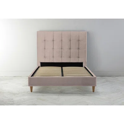 Perch and Parrow Hopper 4'6 Double Bed Frame in Portrait Pink"