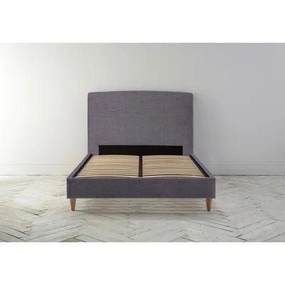Perch and Parrow Ted 4'6 Double Bed Frame in Violet Leaf"